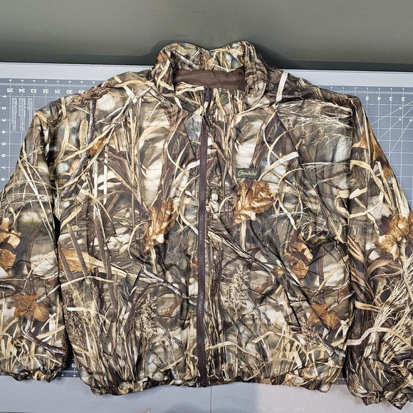 Gamehide Camo Hunting Jacket Mens Xl Reversible Insulated Bomber Realtree Puffer - Picture 1 of 11